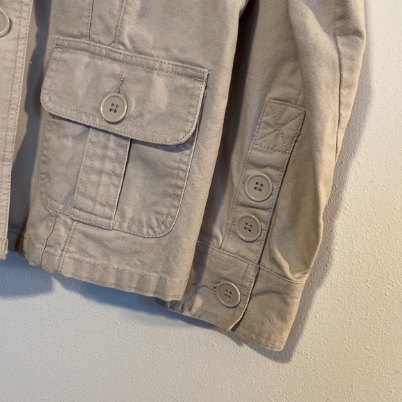 Bailey’s Point kaki pocket full button up front cargo jacket coat Large (13/15) - Picture 2 of 10